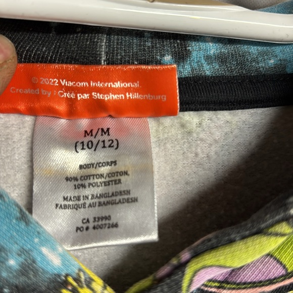 Nickelodeon Kids All Over Print SpongeBob Hoodie Size Medium (10/12) - Picture 3 of 8